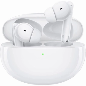 OPPO Enco Free2 True Wireless Headphones (42 dB deep personalised active noise cancellation, triple-mic call noise cancellation, 30 hour playback time, personalised sound boost) - White wireless headphones, best over ear headphones, noise cancelling headph