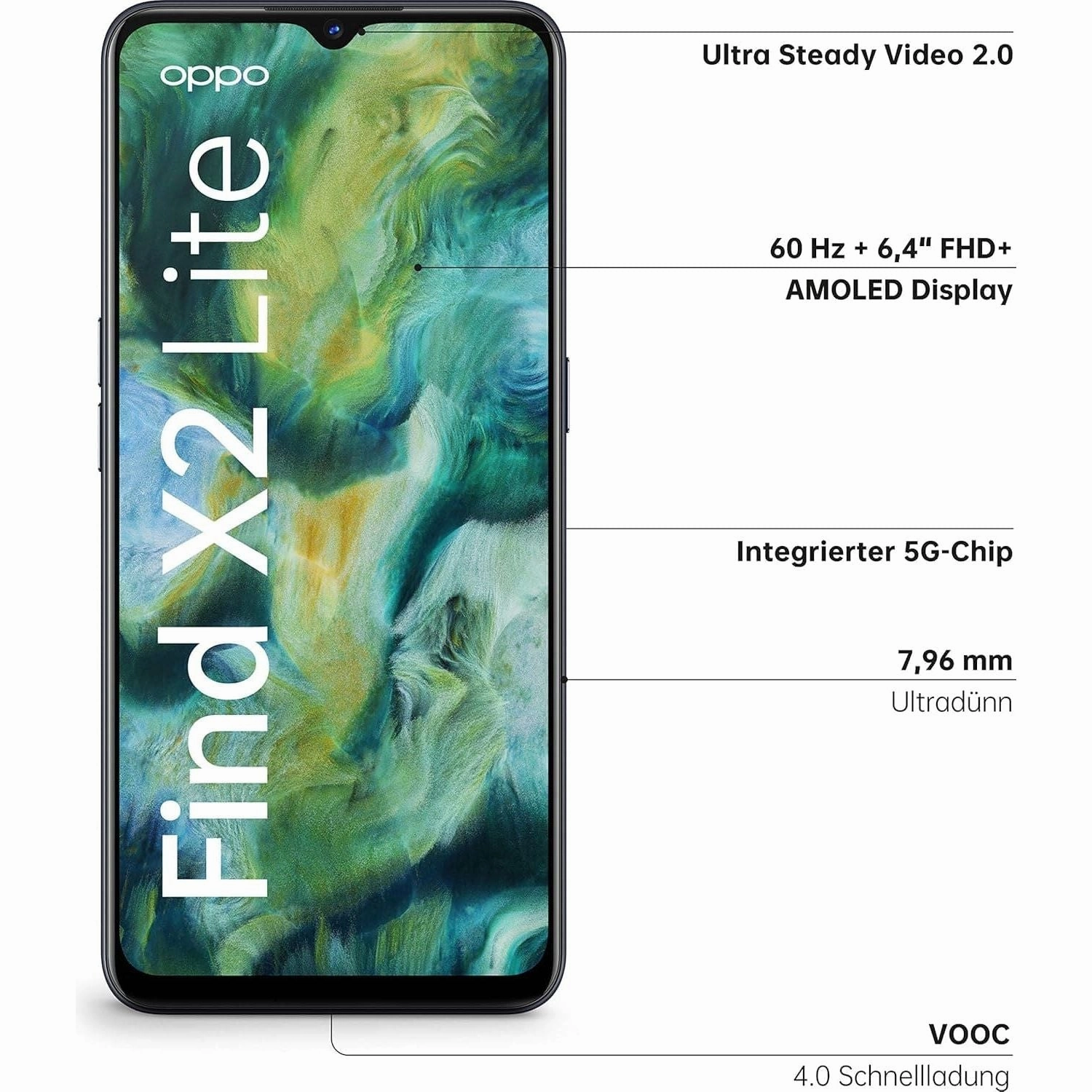 Oppo Find X2 Lite 128gb Moonlight Black, Unlocked