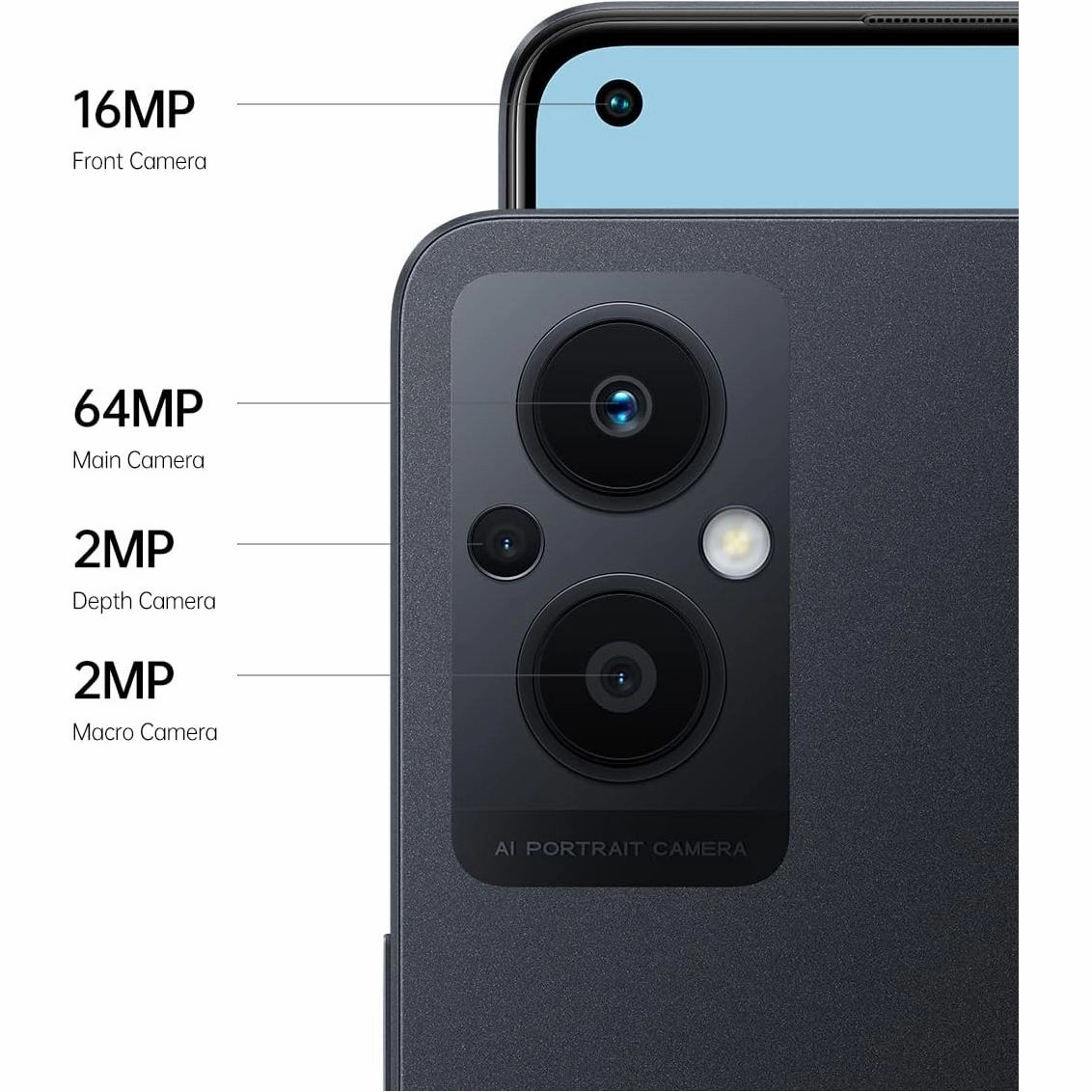 Oppo Reno8 Lite 128GB 8GB RAM Dual SIM Cosmic Black - Unlocked