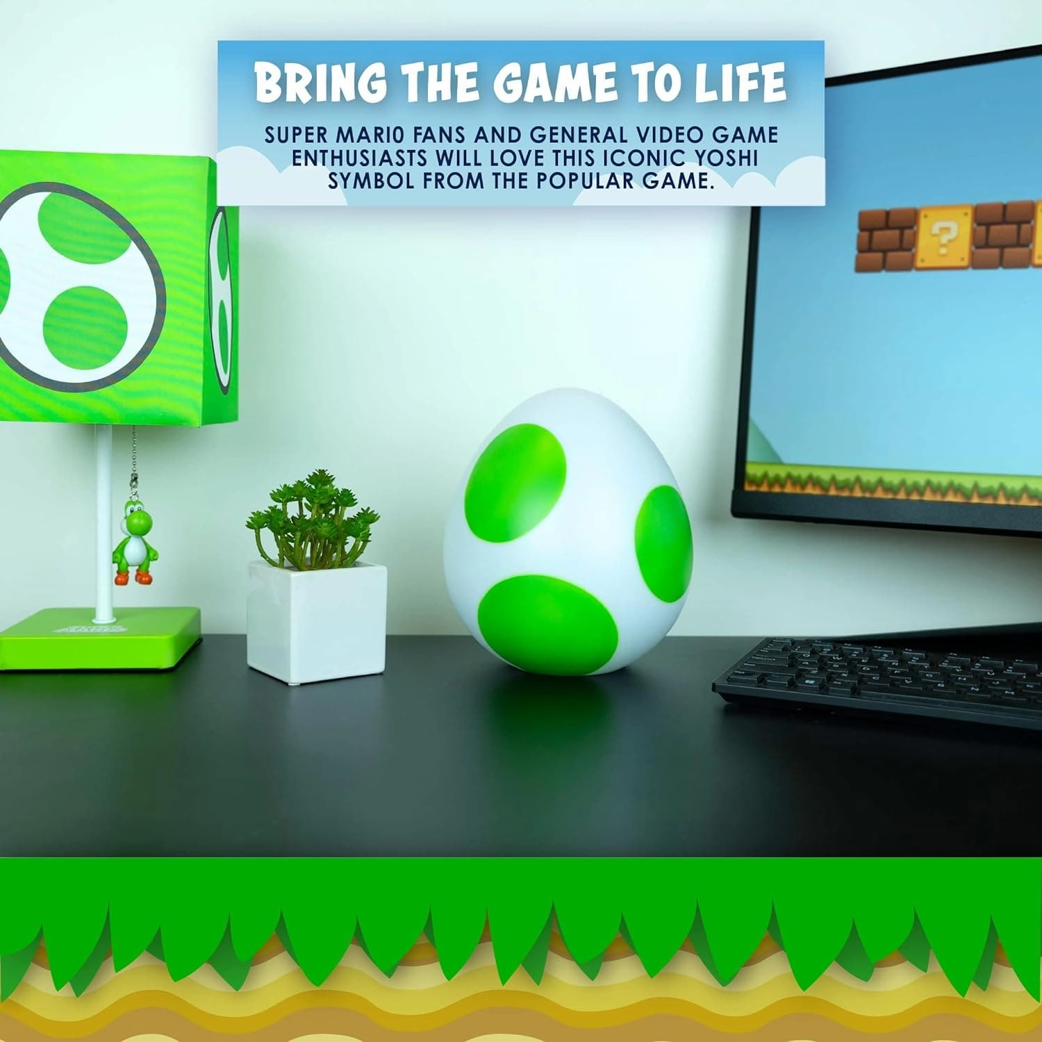Paladone Yoshi Egg Light, Super Mario Bros Collectible Figure Light