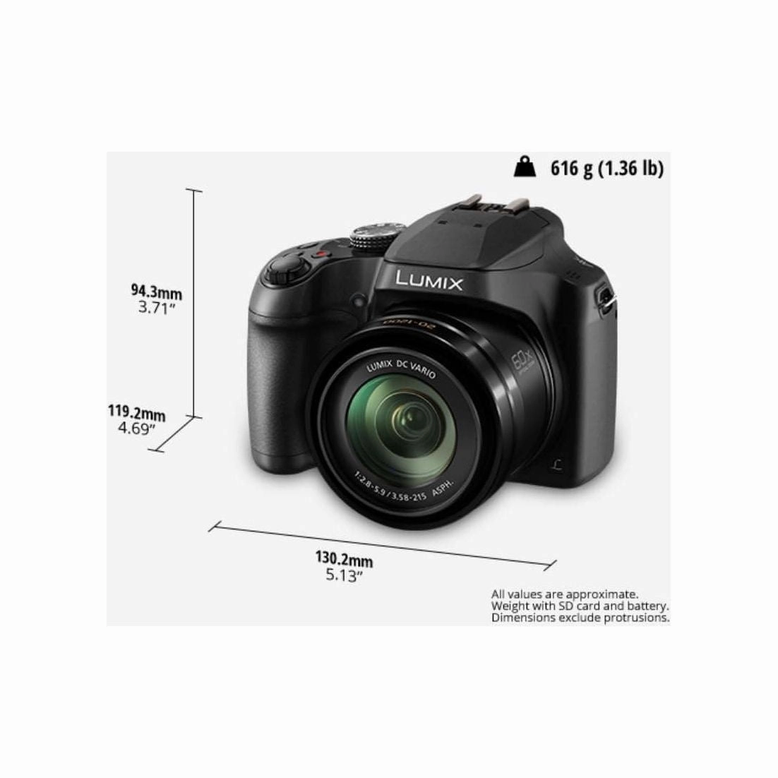 PANASONIC Lumix DC-FZ82EB-K Digital Camera - Black