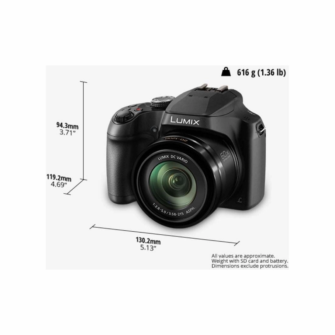 PANASONIC Lumix DC-FZ82EB-K Digital Camera - Black
