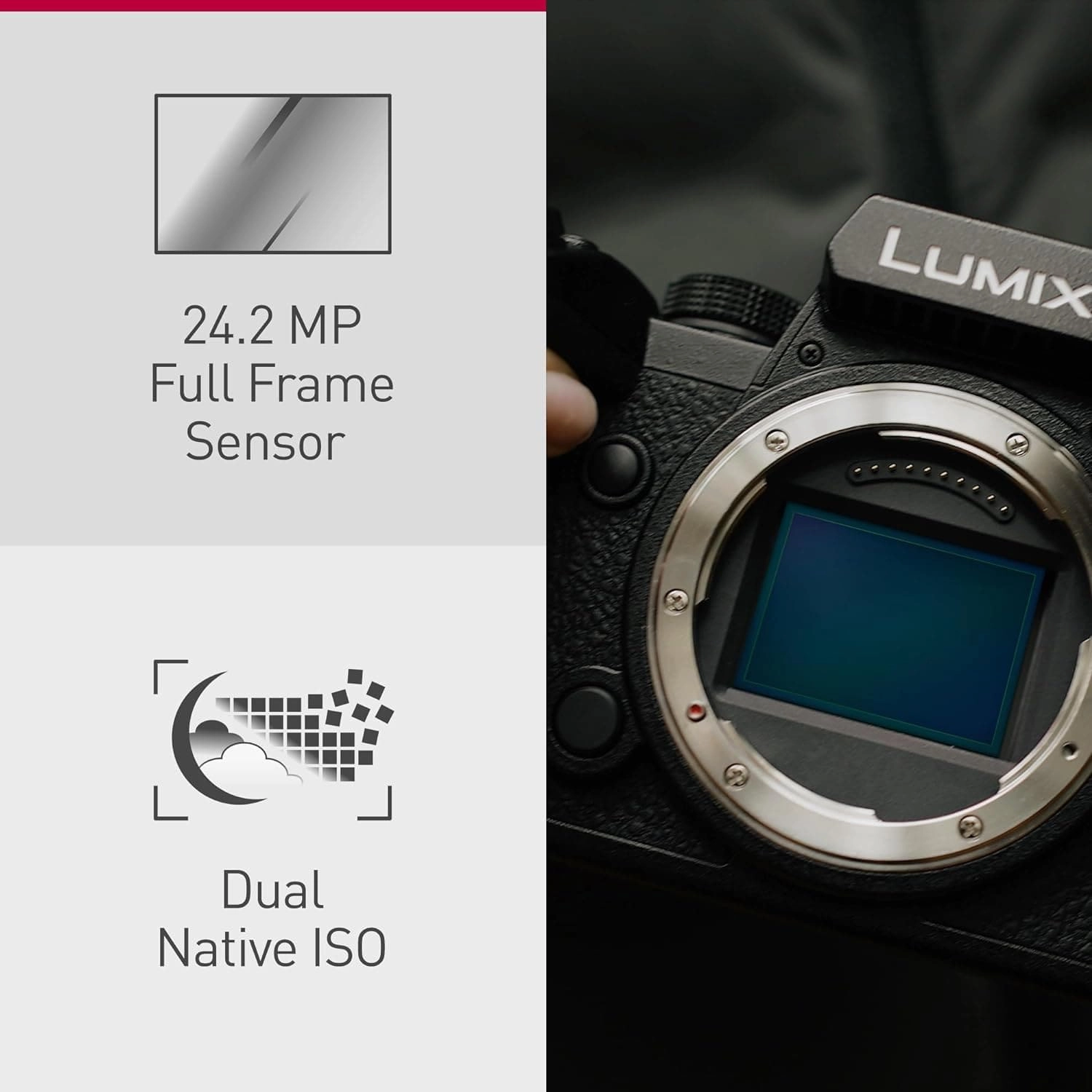 Panasonic LUMIX DC-S5 II Full Frame Mirrorless Camera with 20-60mm F3.5-5.6 Lens, 4K 60P and 6k 30P, Flip Screen, Wi-Fi, Active IS, Black