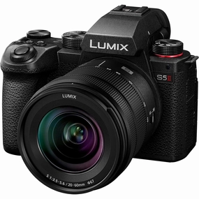 Panasonic LUMIX DC-S5 II Full Frame Mirrorless Camera with 20-60mm F3.5-5.6 Lens, 4K 60P and 6k 30P, Flip Screen, Wi-Fi, Active IS, Black camera and photography, photography gear, professional camera kits