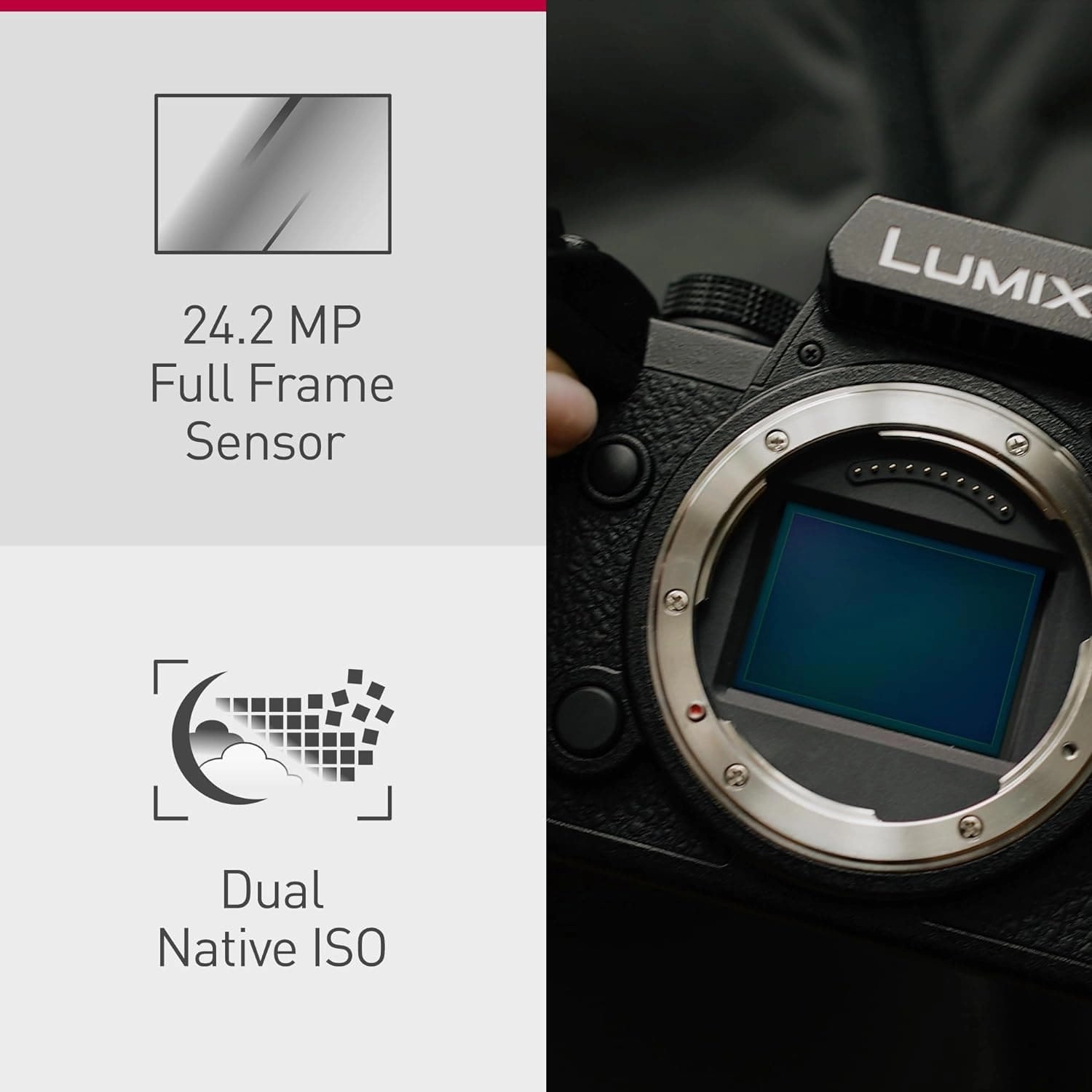 Panasonic LUMIX DC-S5 II Full Frame Mirrorless Camera with 20-60mm F3.5-5.6 Lens, 4K 60P and 6k 30P, Flip Screen, Wi-Fi, Active IS, Black