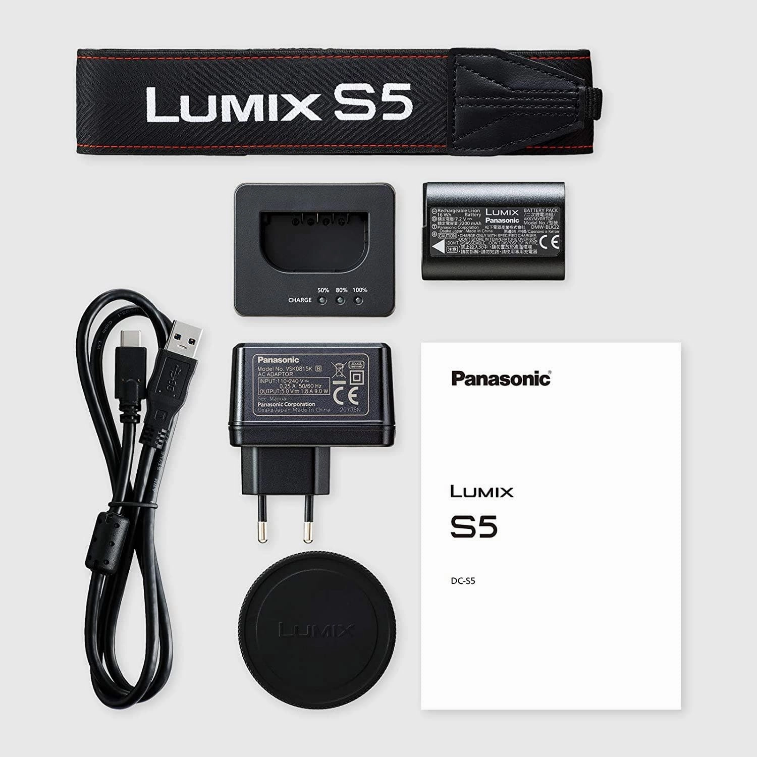 Panasonic LUMIX DC-S5 S5 Full Frame Mirrorless Camera body, 4K 60P, Wi-Fi, L-Mount, 20-60 mm Lens, 5-Axis Dual I.S, (Black)