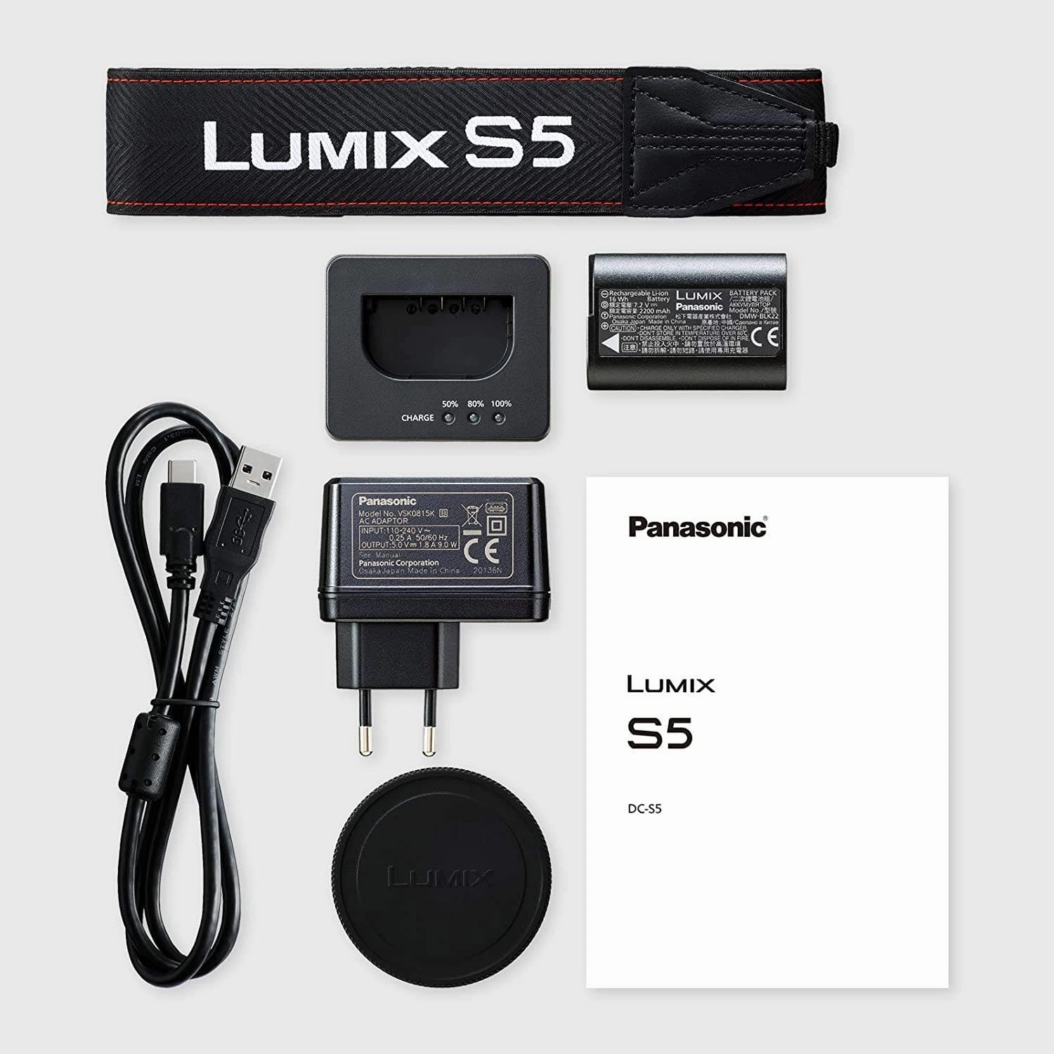 Panasonic LUMIX DC-S5 S5 Full Frame Mirrorless Camera body, 4K 60P, Wi-Fi, L-Mount, 20-60 mm Lens, 5-Axis Dual I.S, (Black)