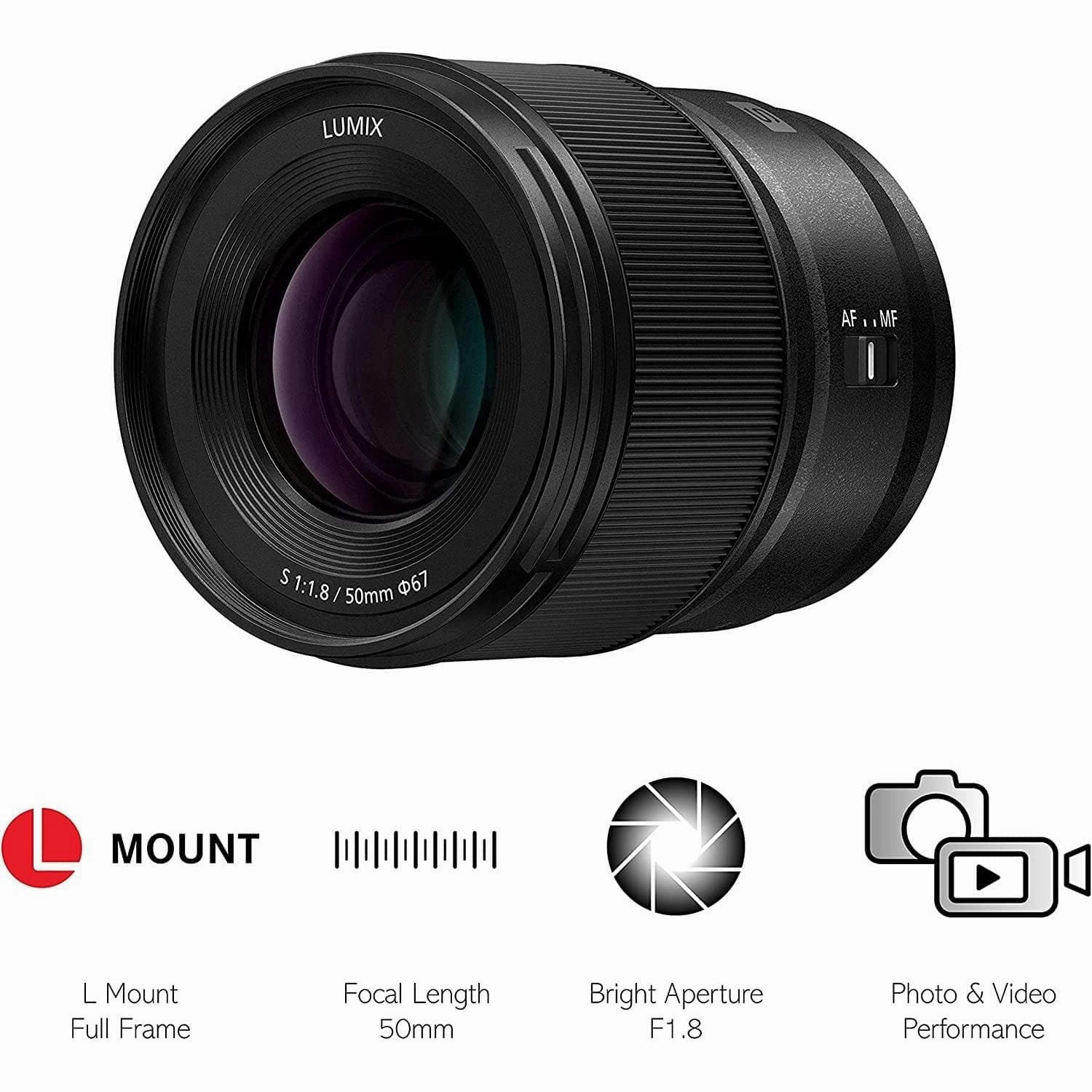 Panasonic LUMIX S 50mm f/1.8 lightweight lens for S series camera