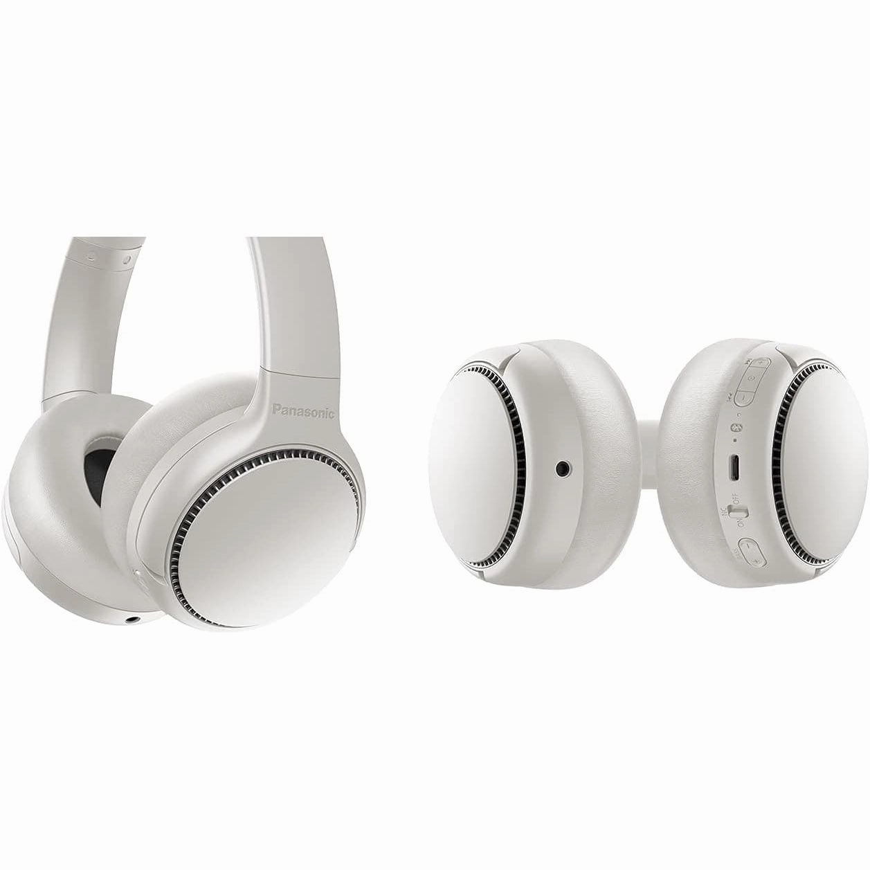 Panasonic RB-M700BE-C  - Deep Bass Wireless Overhead Headphones with Active Noise Cancelling - Cream