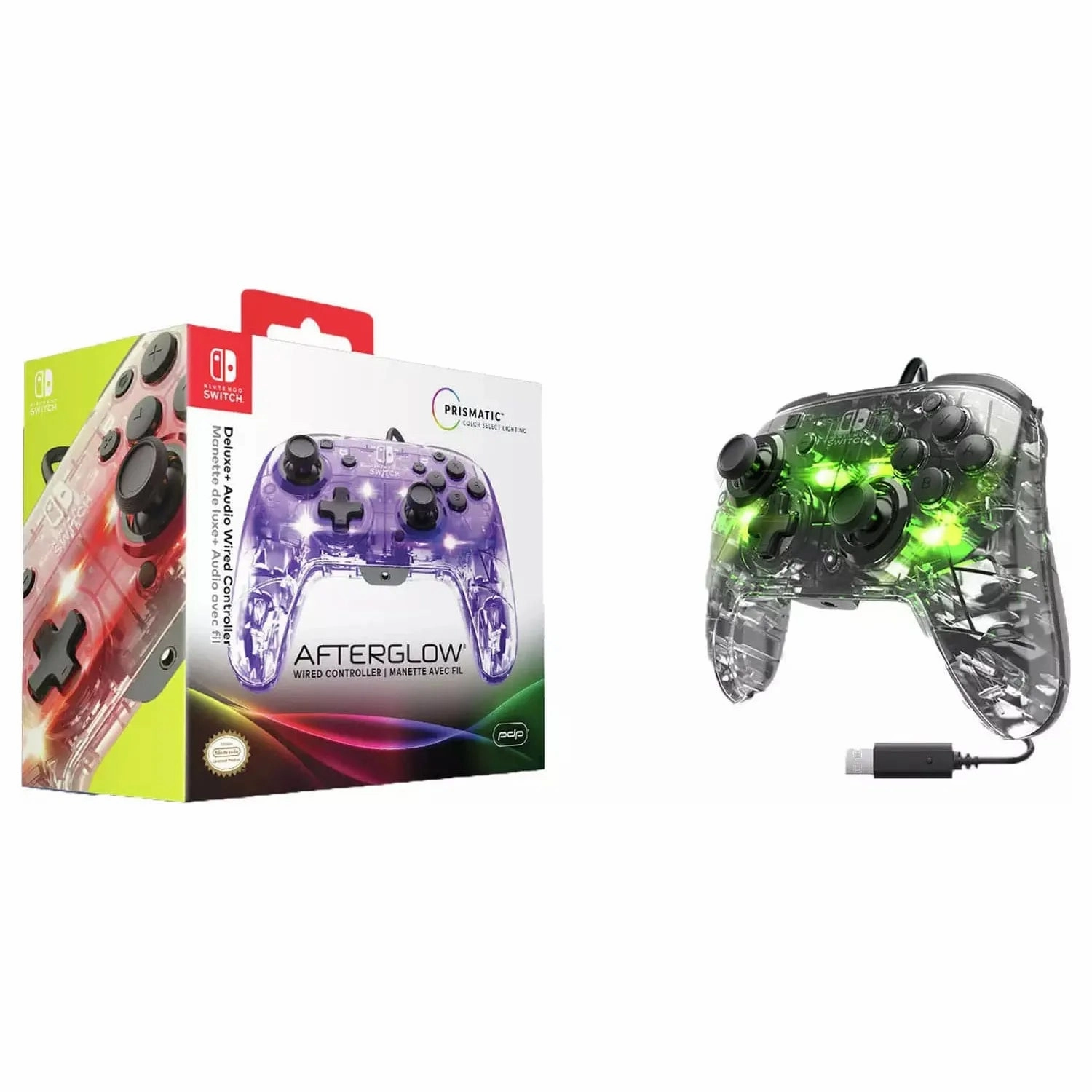 PDP Afterglow Prismatic RGB Nintendo Switch Wired Controller