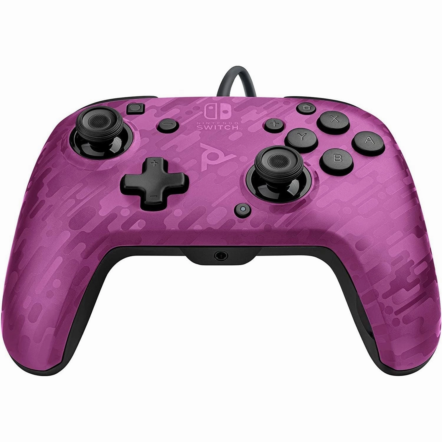 PDP Gaming Faceoff Deluxe  Wired Switch Pro Controller - Purple Camo - Officially Licensed by Nintendo - Customizable buttons and paddles - Ergonomic Controllers