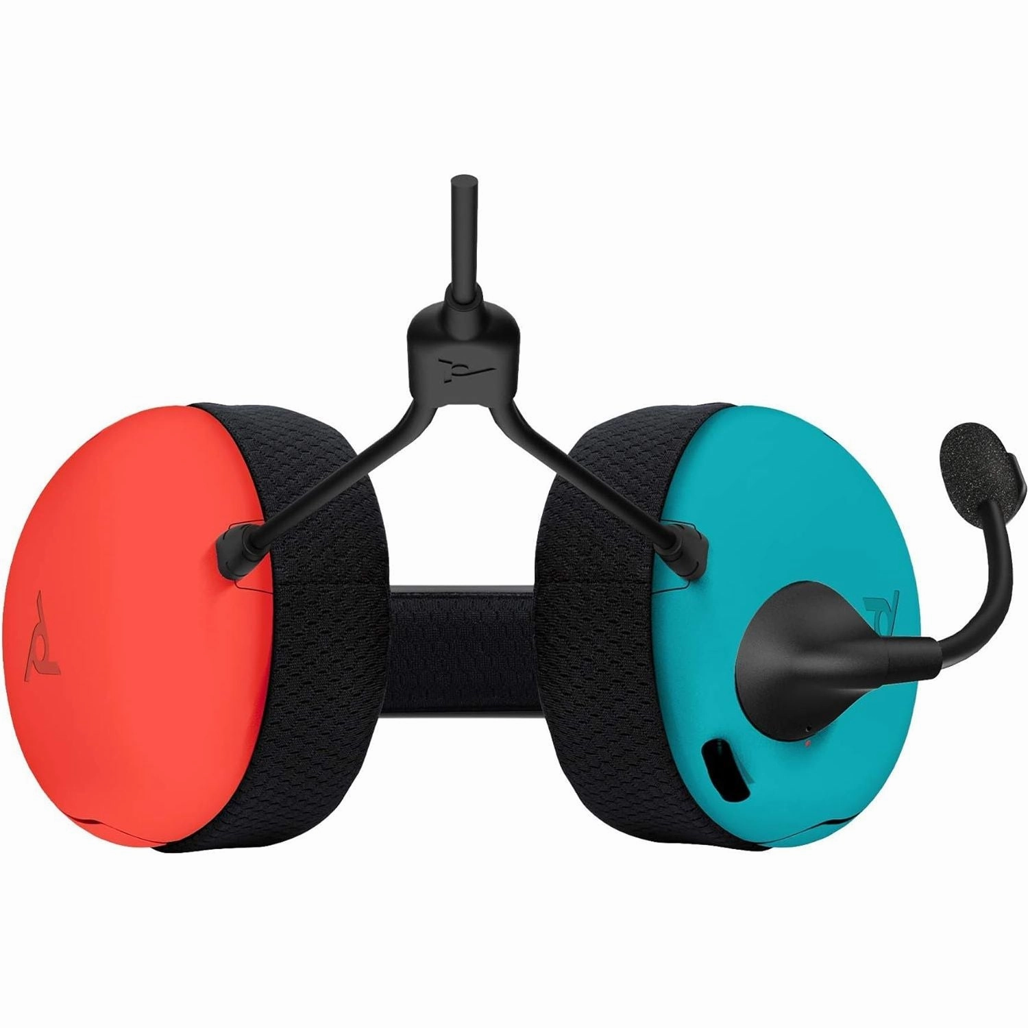 PDP Gaming LVL40 Stereo Headset with Mic for Nintendo Switch - PC, iPad, Mac, Laptop Compatible, Noise Cancelling, Lightweight, On-Ear, 3.5mm Jack - Neon Blue-Red