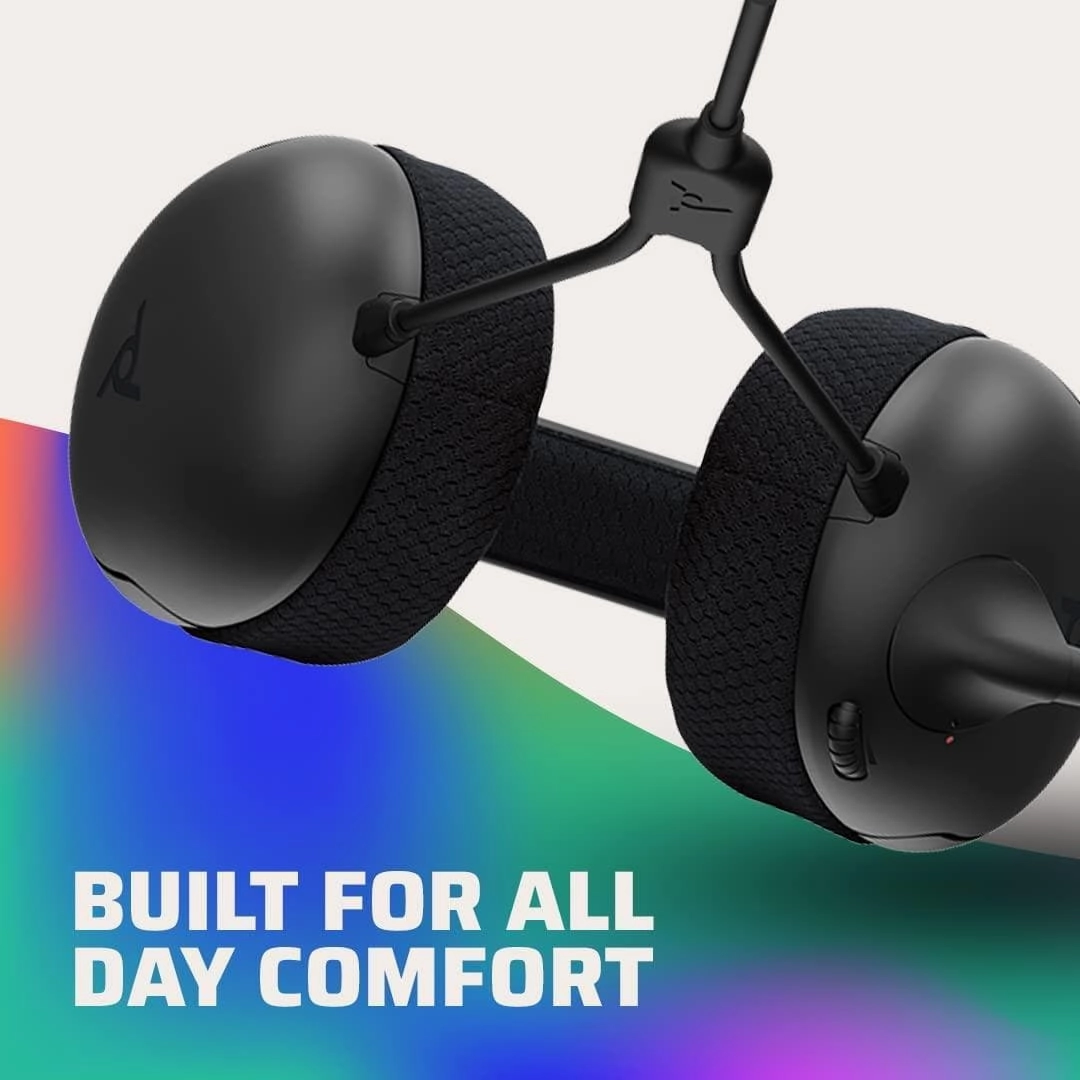 PDP Gaming LVL40 Stereo Headset with Mic for Xbox One, Series X|S - PC, iPad, Mac, Laptop Compatible - Noise Cancelling Microphone, Lightweight, Soft Comfort On Ear Headphones, 3.5 mm Jack - Black