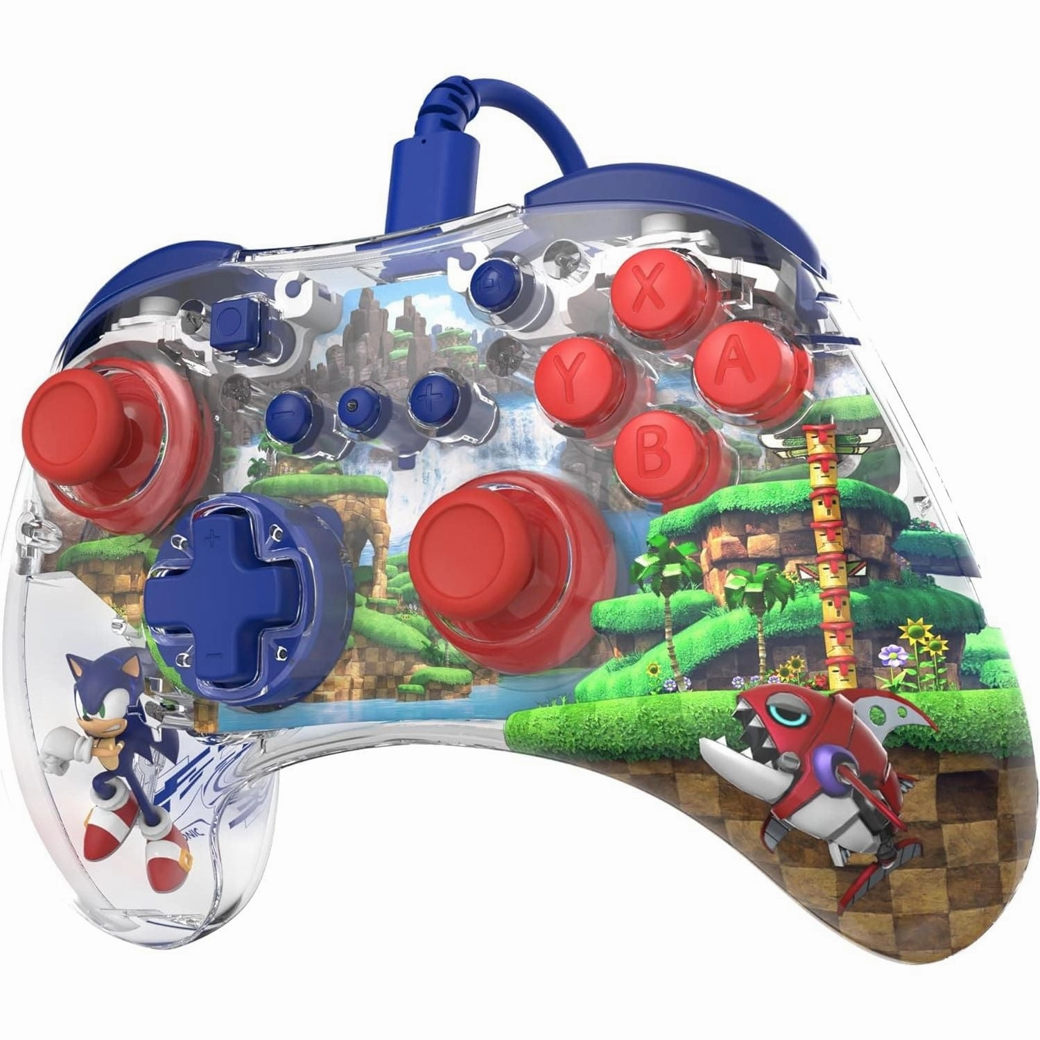 PDP Official Switch REALMz Wired Controller - Sonic Green