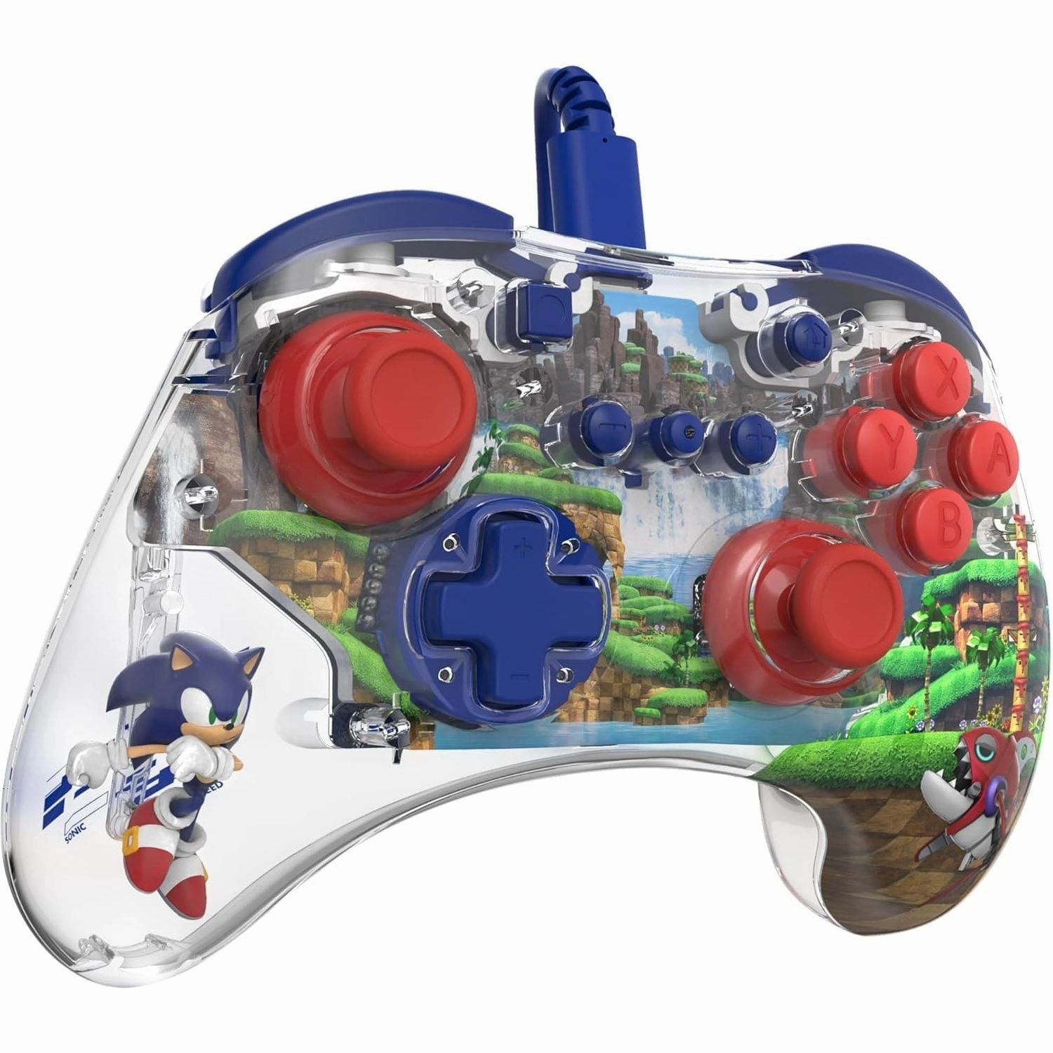 PDP Official Switch REALMz Wired Controller - Sonic Green