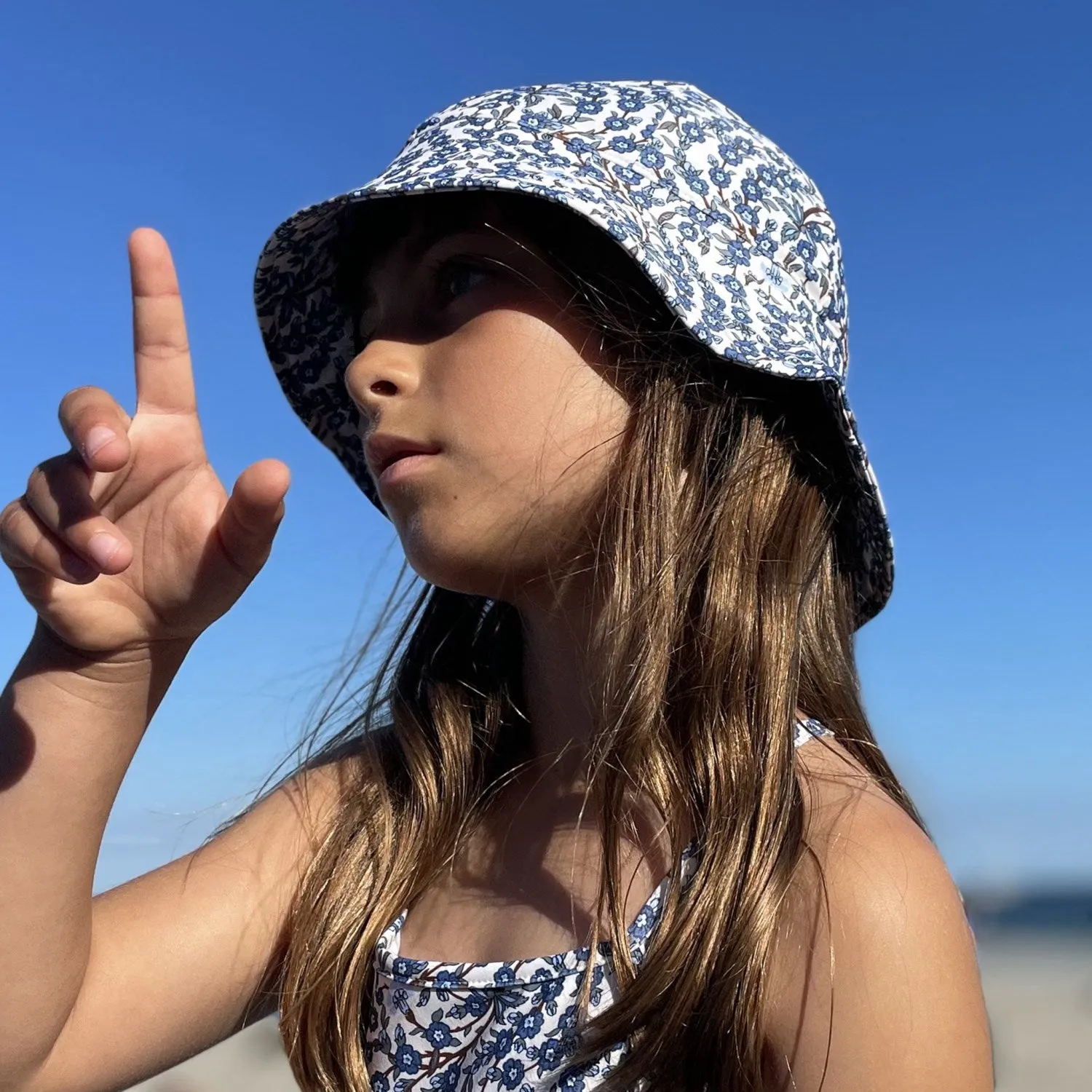 Petit Crabe Empress B Frey Sun hat - Made With Liberty Fabric