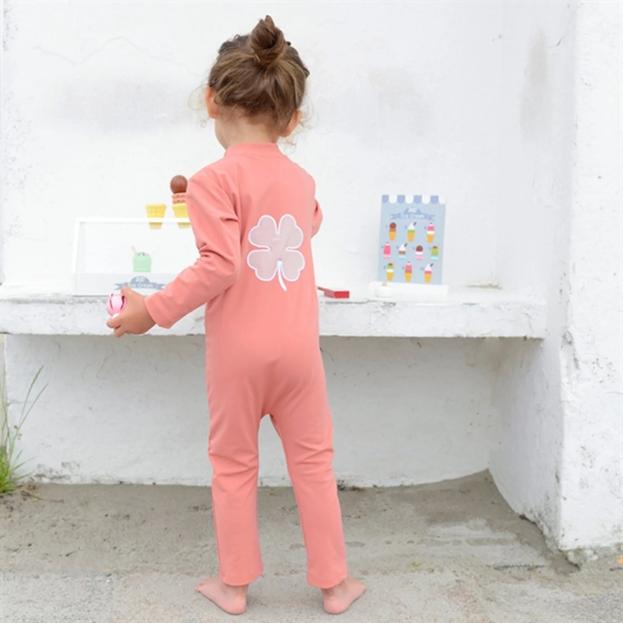Petit Crabe Morocco Lou Clover Sunsuit with Zipper