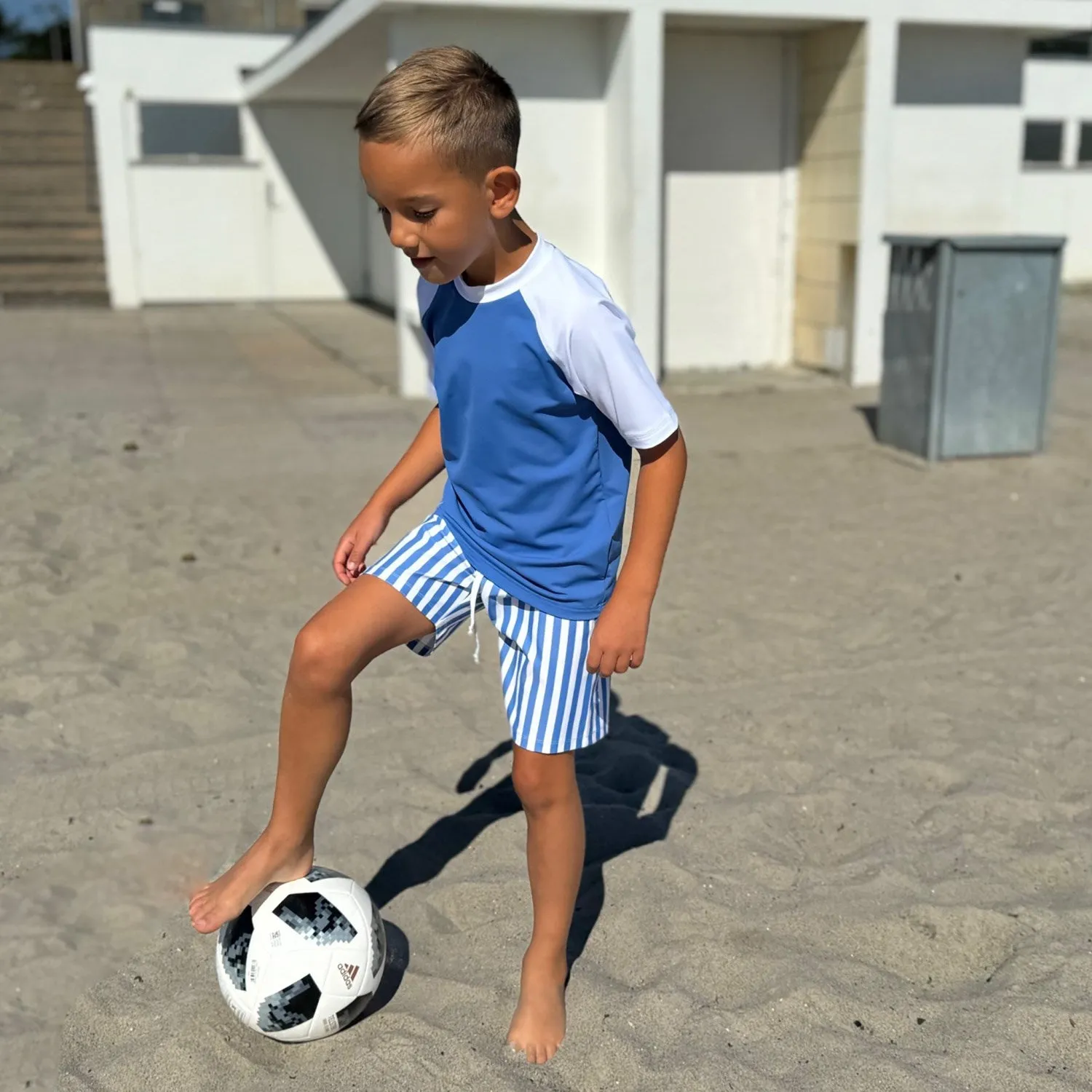 Petit Crabe Vertical Stripes Alex Swim Shorts