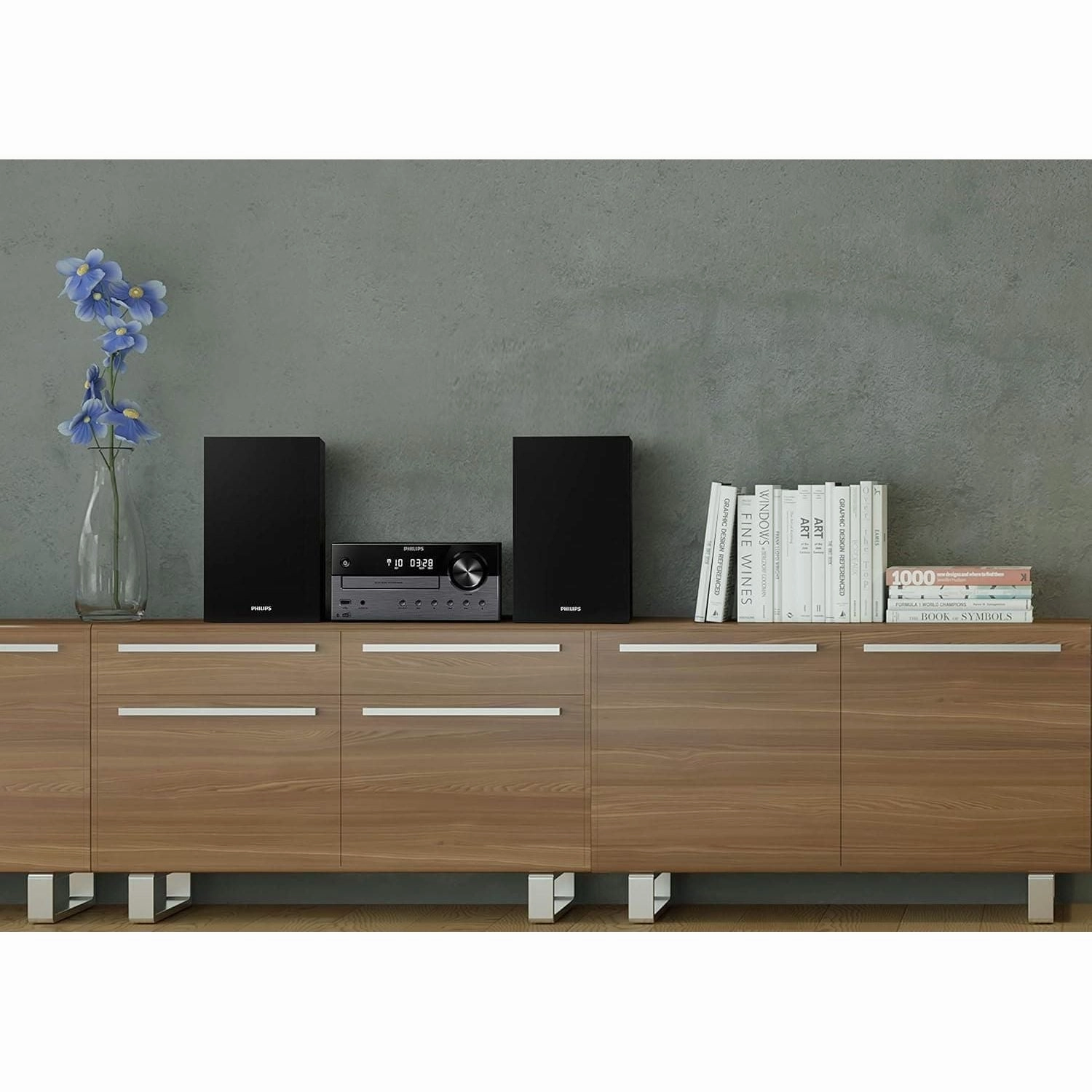 Philips Audio M4505/12 Micro Music System with Bluetooth DAB /FM Radio, USB, CD, MP3-CD, 60 W - Black
