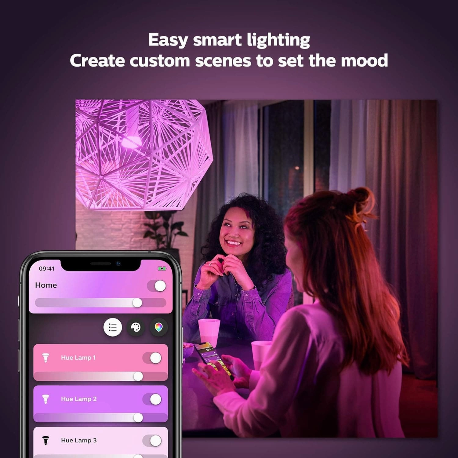 Philips Hue 28.5W White Synthetics Smart LED Bulb