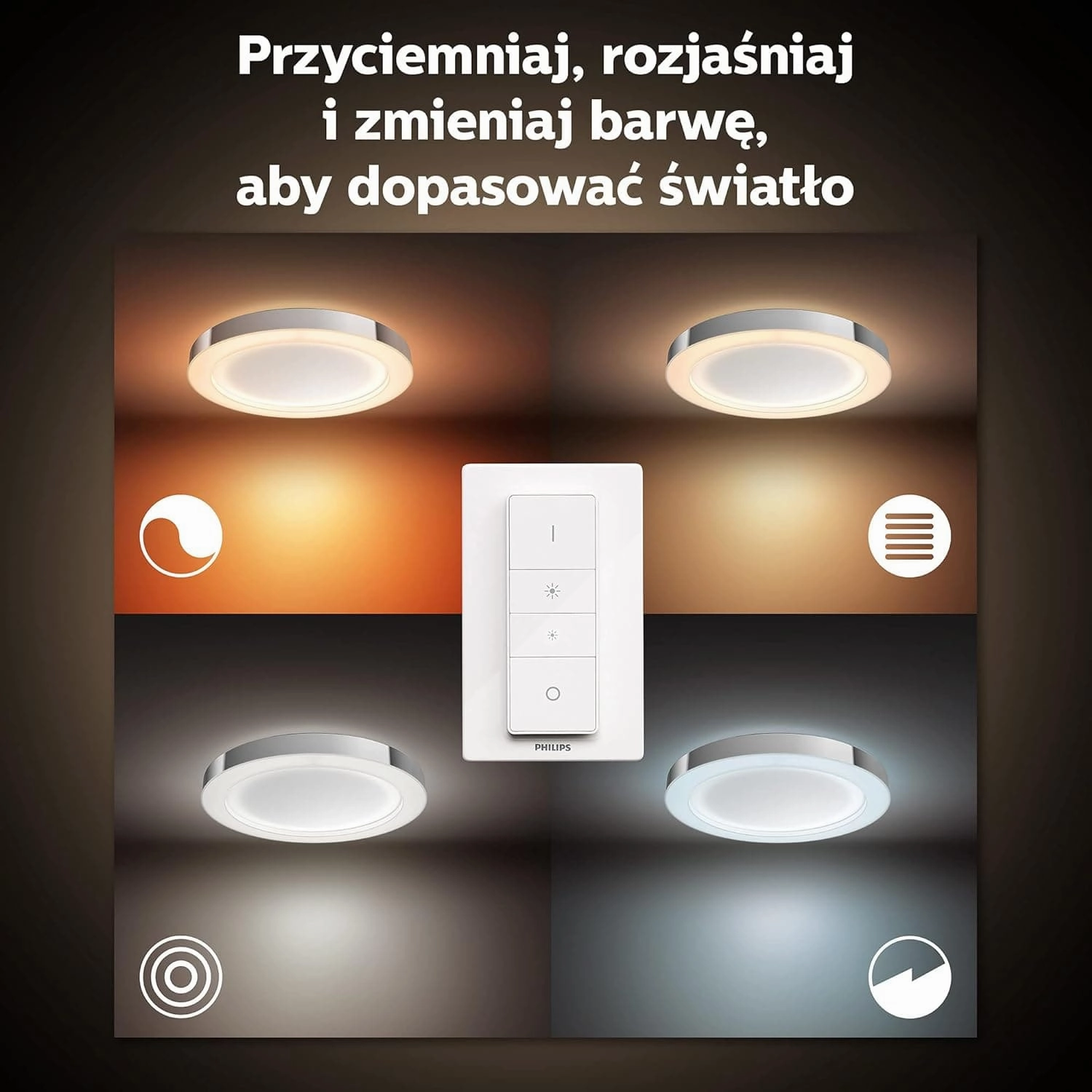 Philips Hue Adore White Ambiance Smart Bathroom Ceiling Light with Bluetooth, Works with Alexa, Google Assistant and Apple Homekit