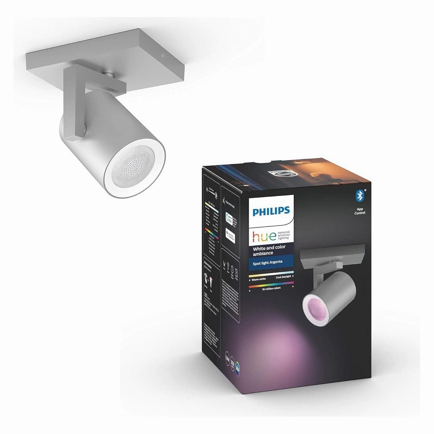 Philips Hue Argenta Smart Ceiling Spotlight  White & Colour Ambiance LED (GU10)  Aluminium xbox console, buy xbox series x, xbox accessories online