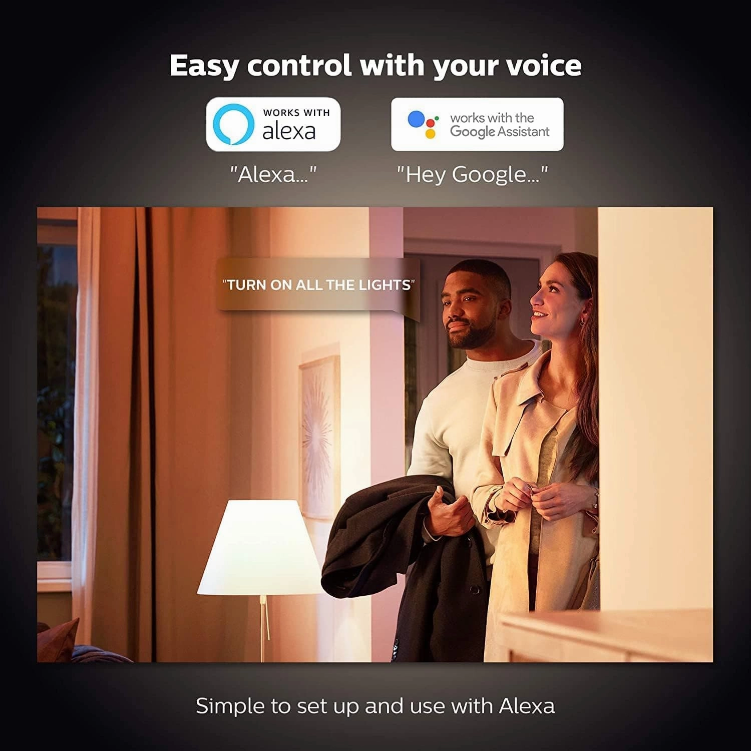 Philips Hue NEW White Smart Light Bulb 60W - 806 Lumen 2 Pack [E27 Edison Screw] With Bluetooth. Works with Alexa, Google Assistant, Apple Homekit