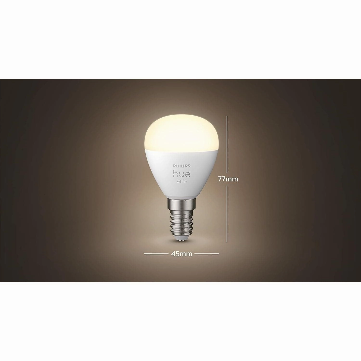 Philips Hue NEW White Smart Light Bulb Lustre 2 Pack [E14 Small Edison Screw] With Bluetooth. Works with Alexa, Google Assistant and Apple Homekit