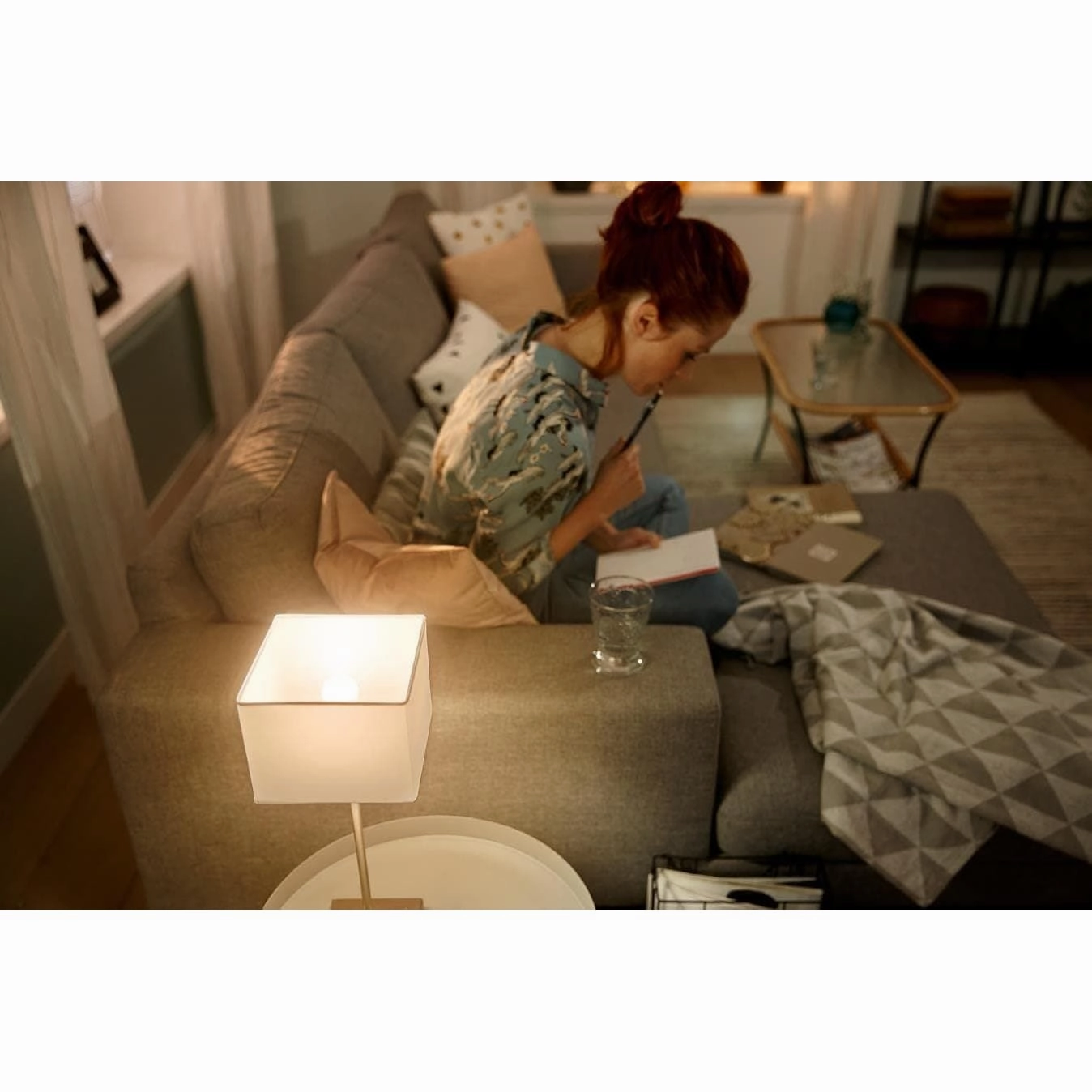 Philips Hue NEW White Smart Light Bulb Lustre 2 Pack [E14 Small Edison Screw] With Bluetooth. Works with Alexa, Google Assistant and Apple Homekit