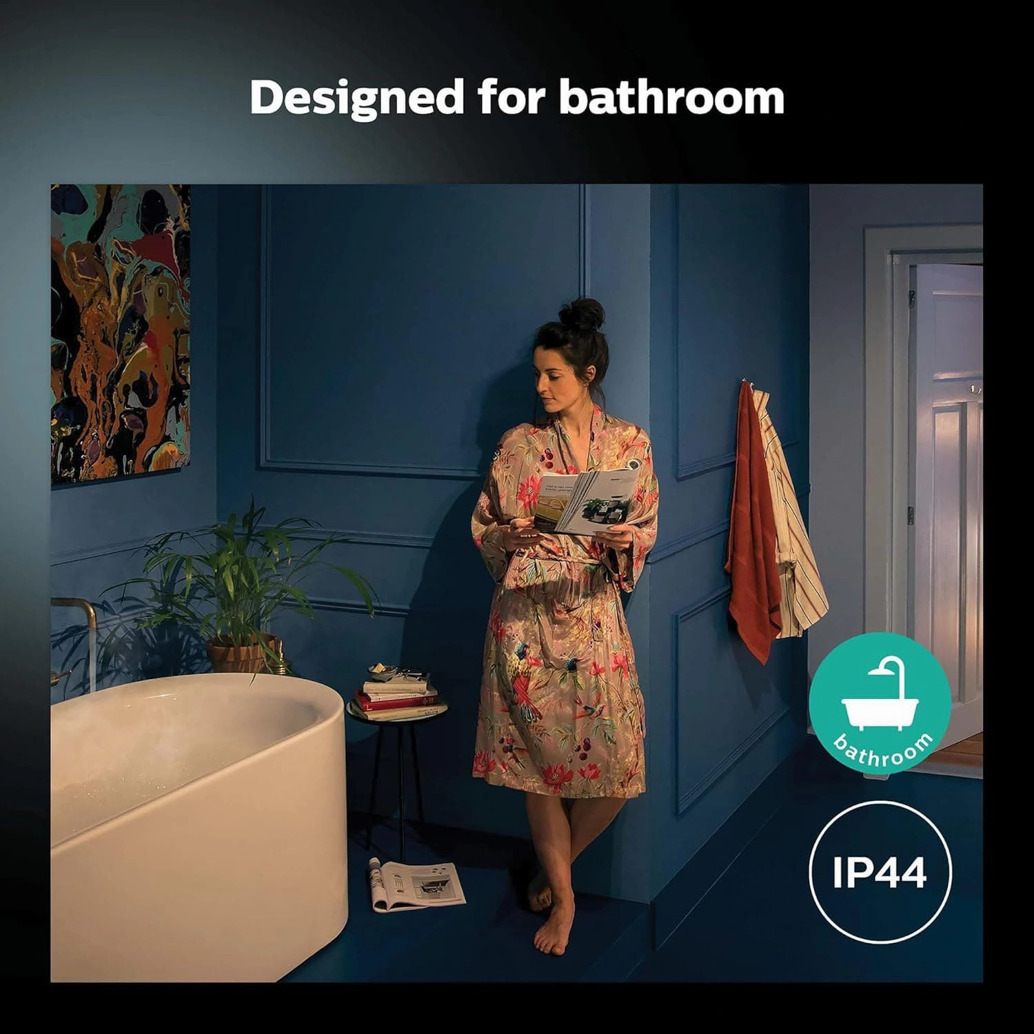 Philips Hue Struana White Ambiance Smart Led Bathroom Ceiling Light [White] Including Dimmer Switch with Bluetooth, Works with Alexa, Google Assistant and Apple Homekit