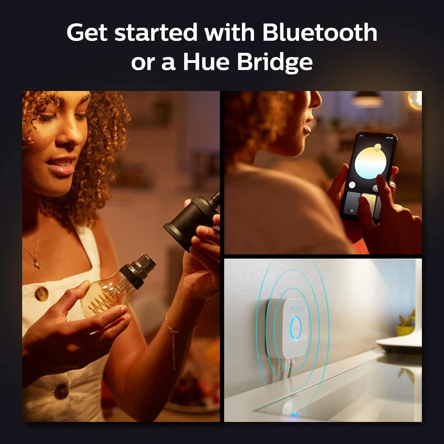 Philips Hue White Ambiance Filament Single Smart LED Bulb [B22 Bayonet Cap] - 550 Lumens. Works with Alexa, Google Assistant and Apple Homekit