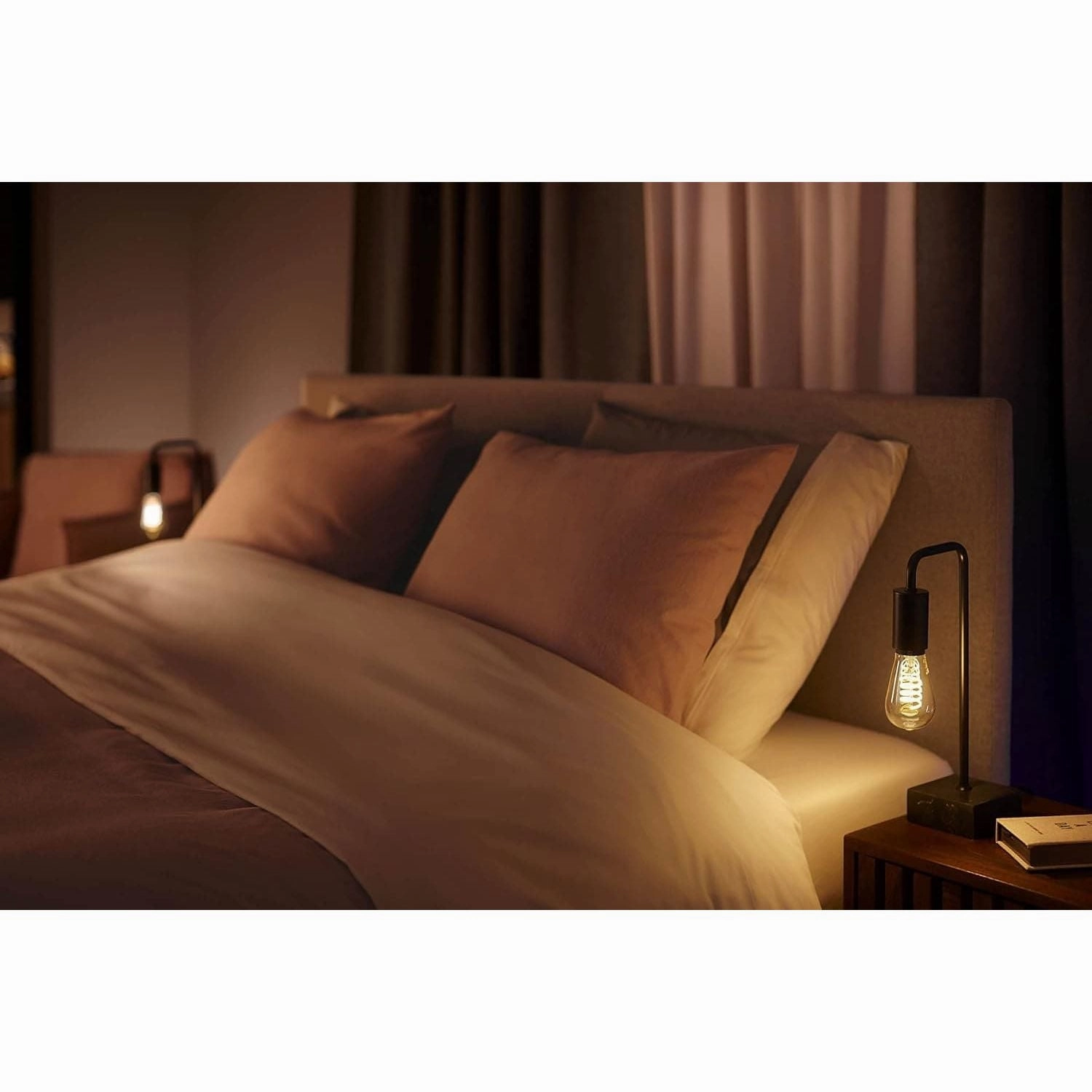 Philips Hue White Ambiance Filament ST64 Smart Light Bulb [E27 Edison Screw] With Bluetooth. Works with Alexa, Google Assistant and Apple Homekit