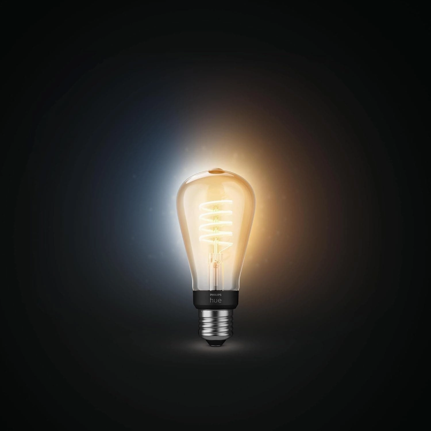 Philips Hue White Ambiance Filament ST64 Smart Light Bulb [E27 Edison Screw] With Bluetooth. Works with Alexa, Google Assistant and Apple Homekit