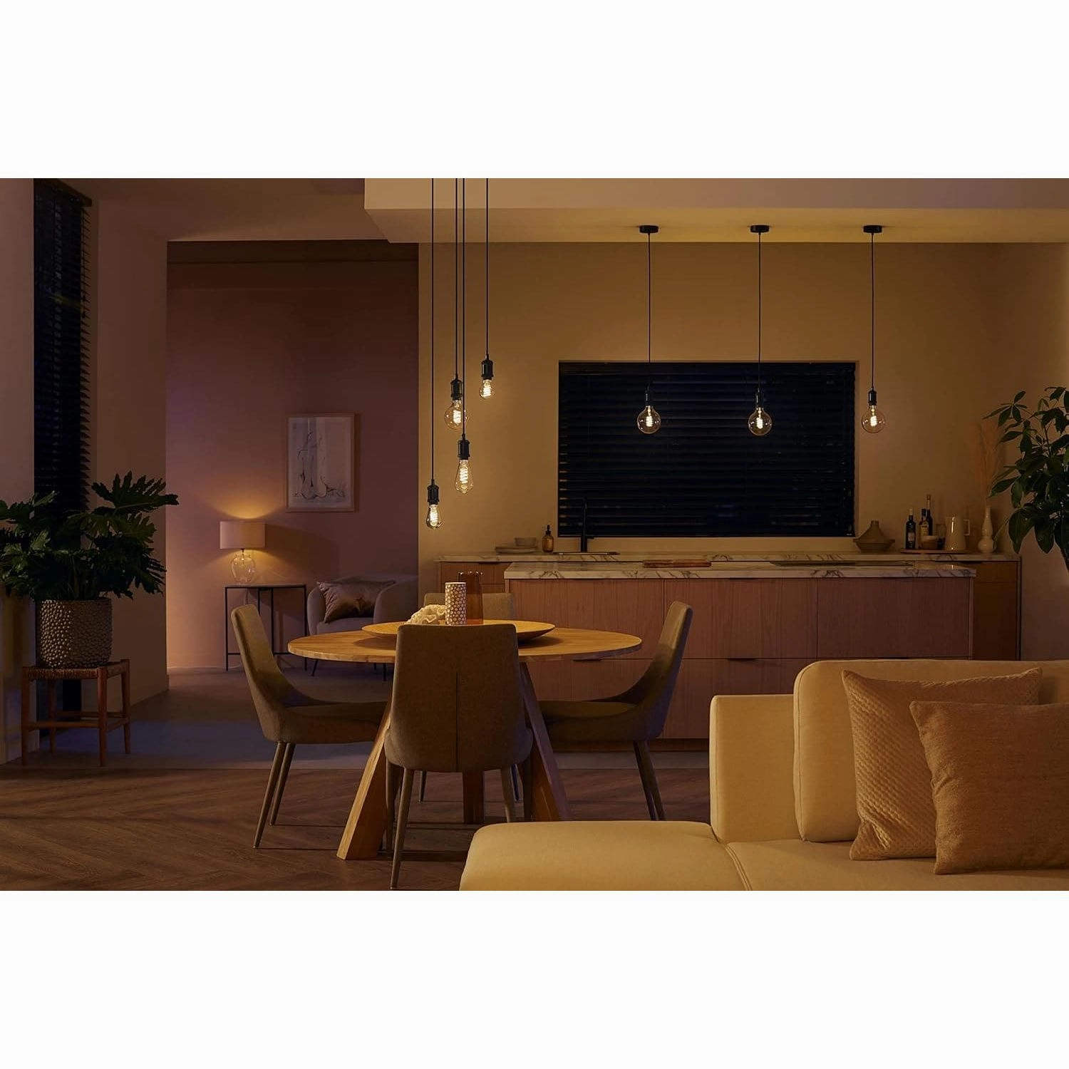 Philips Hue White Ambiance Filament ST64 Smart Light Bulb [E27 Edison Screw] With Bluetooth. Works with Alexa, Google Assistant and Apple Homekit