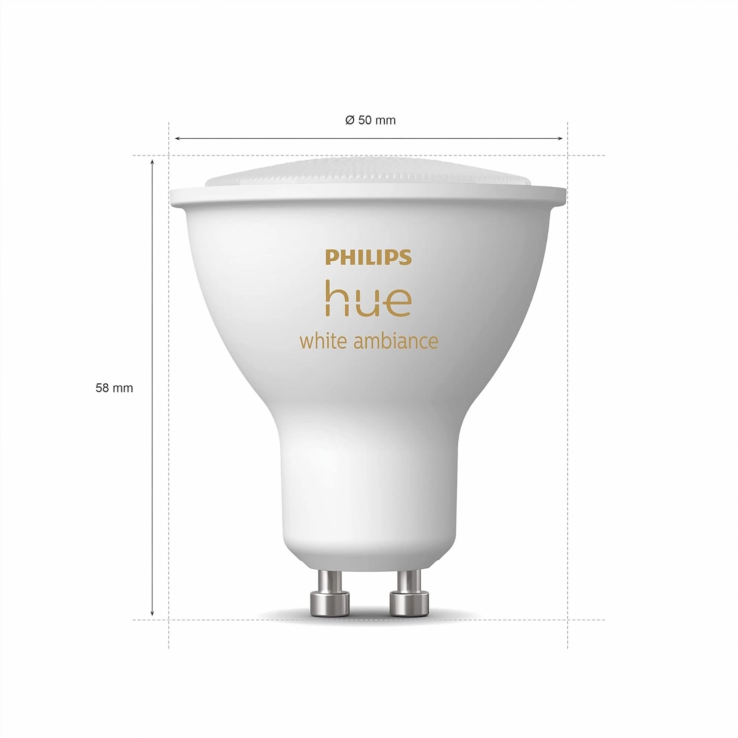 Philips Hue White Ambiance GU10 Smart Light - Works with Alexa, Google Assistant & Apple HomeKit, for Indoor Lighting