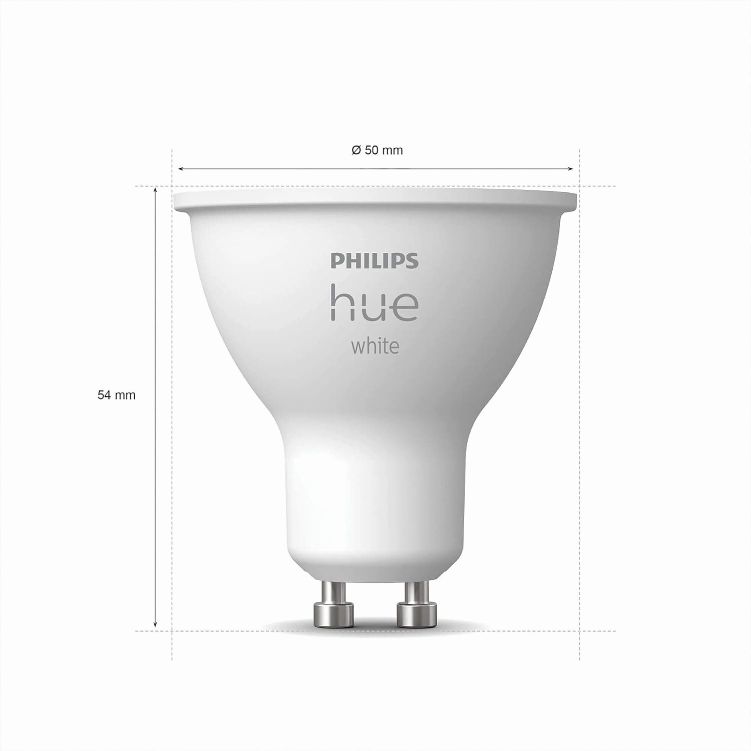 Philips Hue White Smart LED Light Bulb 2-Pack  GU10 Spot, Bluetooth, Works with Alexa, Google Assistant, Apple HomeKit, Indoor Lighting