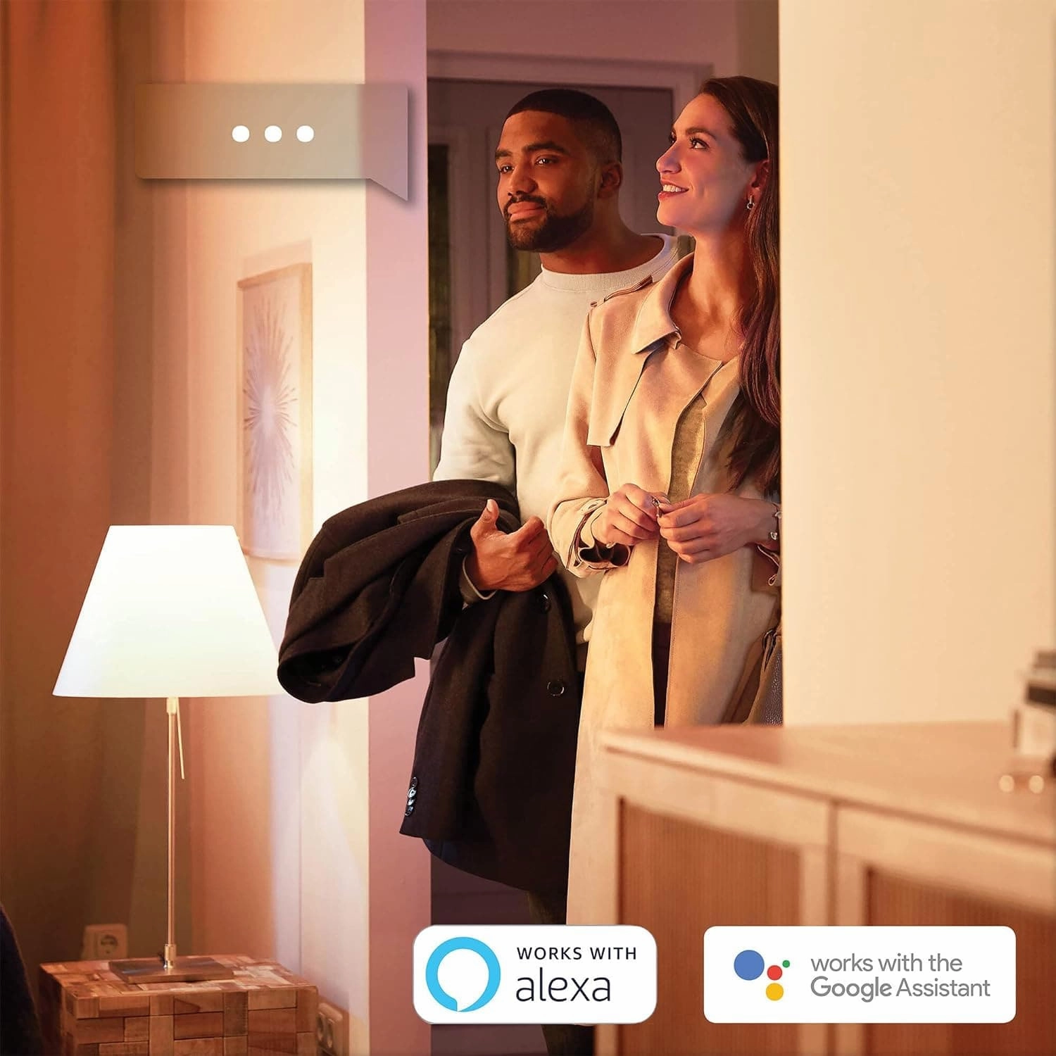 Philips Hue White Smart LED Light Bulb 2-Pack  GU10 Spot, Bluetooth, Works with Alexa, Google Assistant, Apple HomeKit, Indoor Lighting