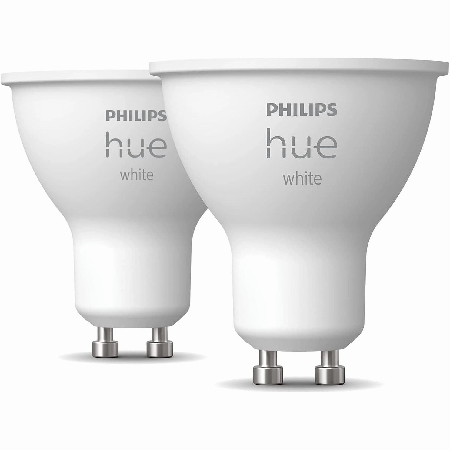 Philips Hue White Smart LED Light Bulb 2-Pack  GU10 Spot, Bluetooth, Works with Alexa, Google Assistant, Apple HomeKit, Indoor Lighting