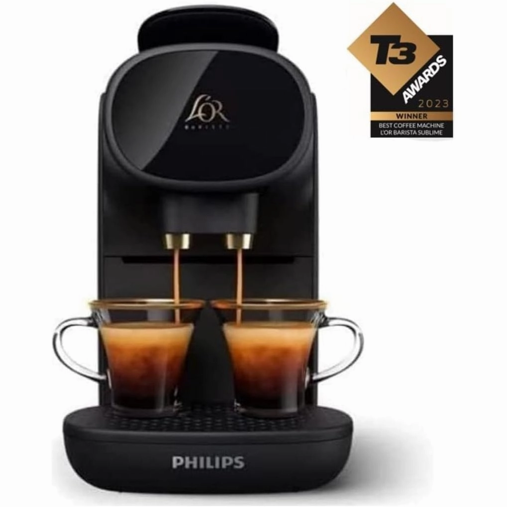 Philips L'OR Barista Sublime Capsule Coffee Machine - Double Shot, 1 or 2 Cups, Full Coffee Menu, Black (LM9012/60)