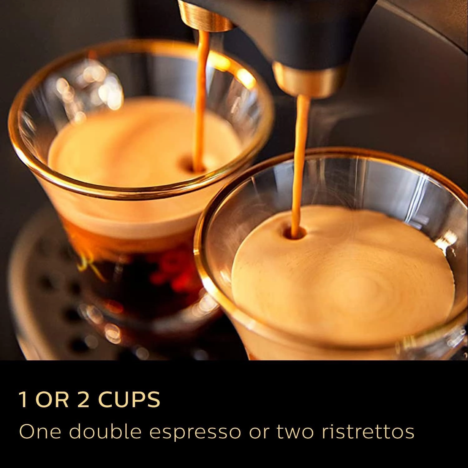Philips L'OR Barista Sublime Capsule Coffee Machine - Double Shot, 1 or 2 Cups, Full Coffee Menu, Black (LM9012/60)