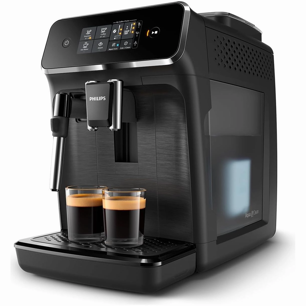 Philips Series 2200 Automatic Espresso Machine, Milk Frother, Touch Display, Ceramic Grinder, AquaClean Filter, Matte Black - EP2220/10