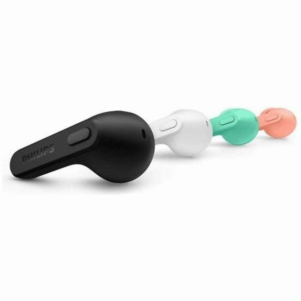 Philips TAT2206BK/00 Bluetooth Earbuds - Splash & Sweat Resistant, 18-Hour Playtime, Built-in Mic, Silicone Tips, Black