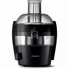 Philips Viva Collection Compact Juicer - 1.5L, 500W, Quick Clean Technology, Drip Stop, Dishwasher Safe Parts, See-through Pulp Container, Direct Serve, Black (HR1832/01) phone accessories, mobile phone cases, best charging cable