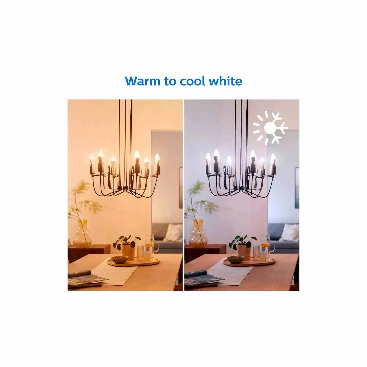 Philips WiZ E14 Colour Smart LED Wi-Fi Candle Bulbs - 2 Pack