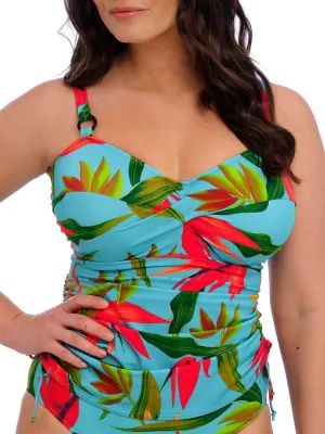 Pichola Twist Front Tankini Top - Aqua