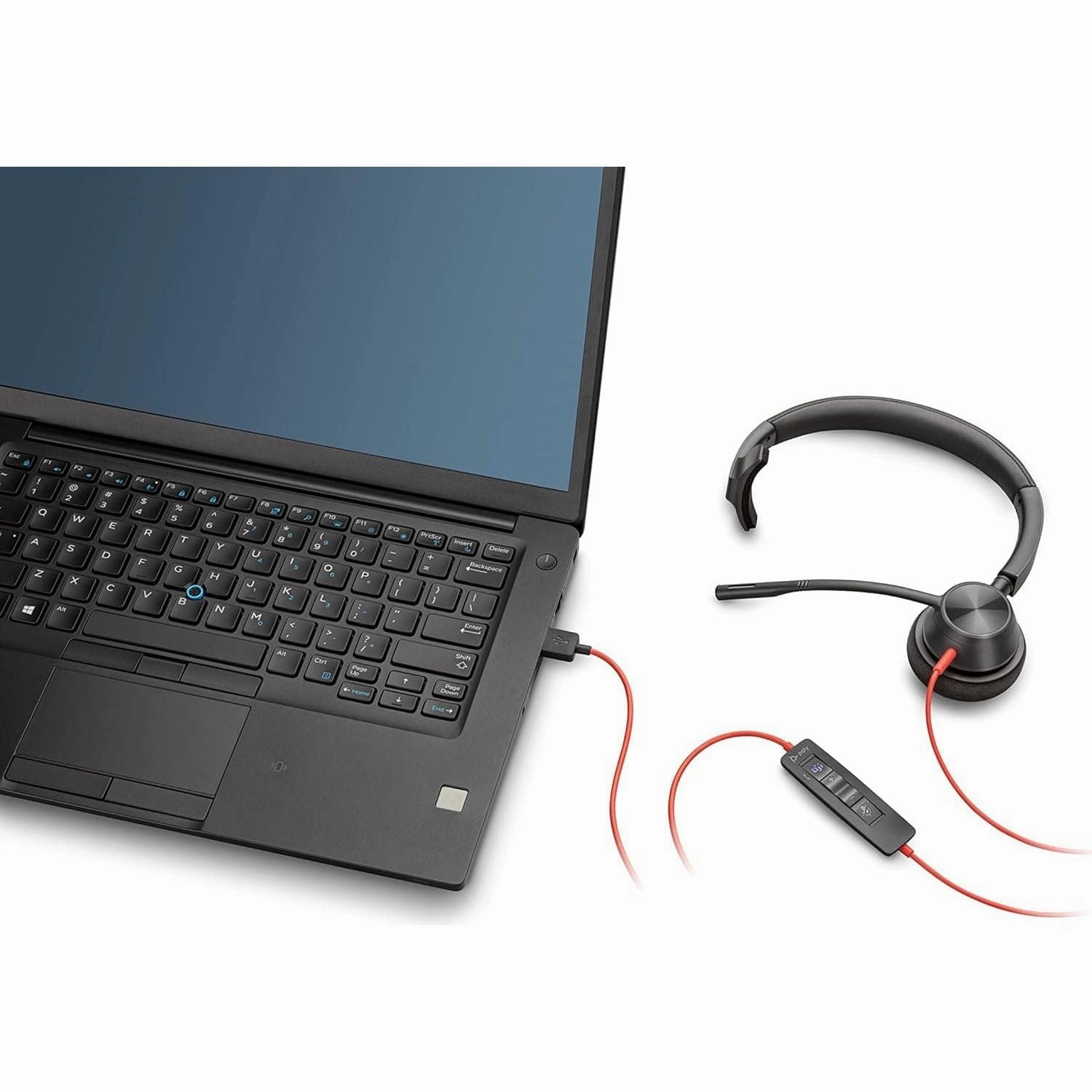 Plantronics - Blackwire 3310 USB-A (Poly) - Wired, Single Ear (Mono) Headset with Boom Mic - USB-A to connect to your PC and/or Mac - Works with Teams (Certified), Zoom & more