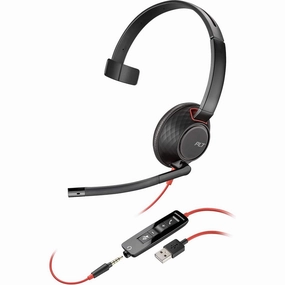 Plantronics - Blackwire C5210 - Wired, Single Ear (Monaural) Headset with Boom Mic - Computer Headset - USB-A, 3.5 mm to connect to your PC, Mac, Tablet, or Cell Phone buy laptop online, cheap gaming laptop, best business laptops