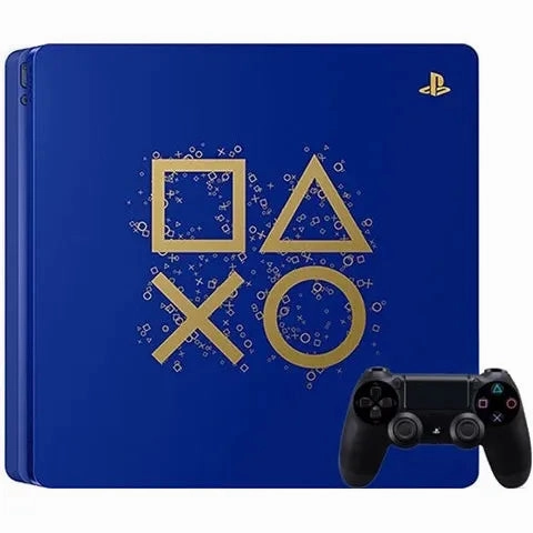 PlayStation 4 Slim Console, 500GB, Days of Play Blue Edition (1 Controller) nintendo switch,game console accessories,wireless controllers,gaming system