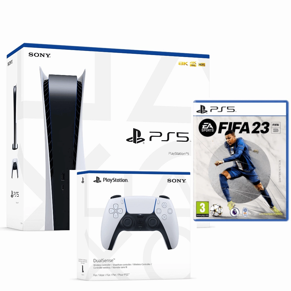 PlayStation 5 Console Disc Edition   With Extra PS5 DualSense Wireless Controller   Fifa 23 PS5 Game (Bundle) wireless headphones,bluetooth headphones,noise cancelling headphones,wireless earbuds