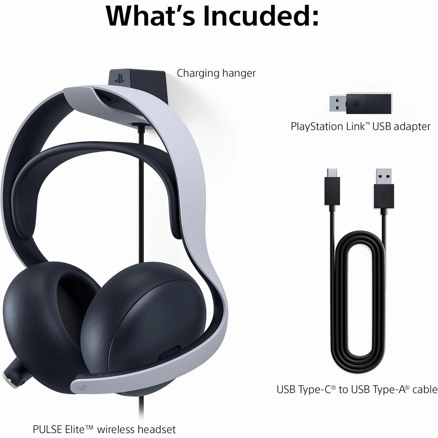 PlayStation PULSE Elite Wireless Headset  AI Noise Rejection, White